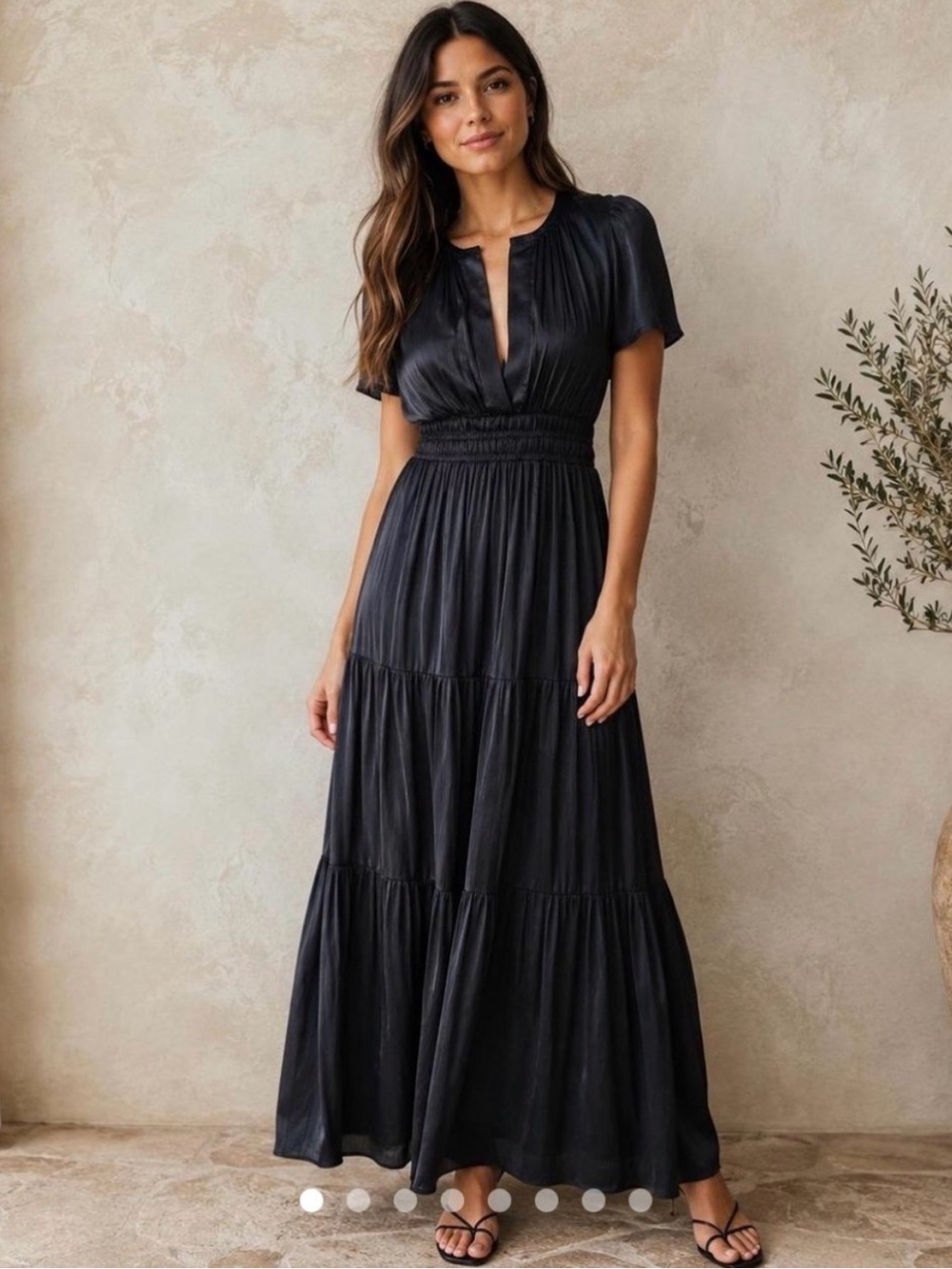 NWT By Anthropologie Somerset Maxi Dress Black